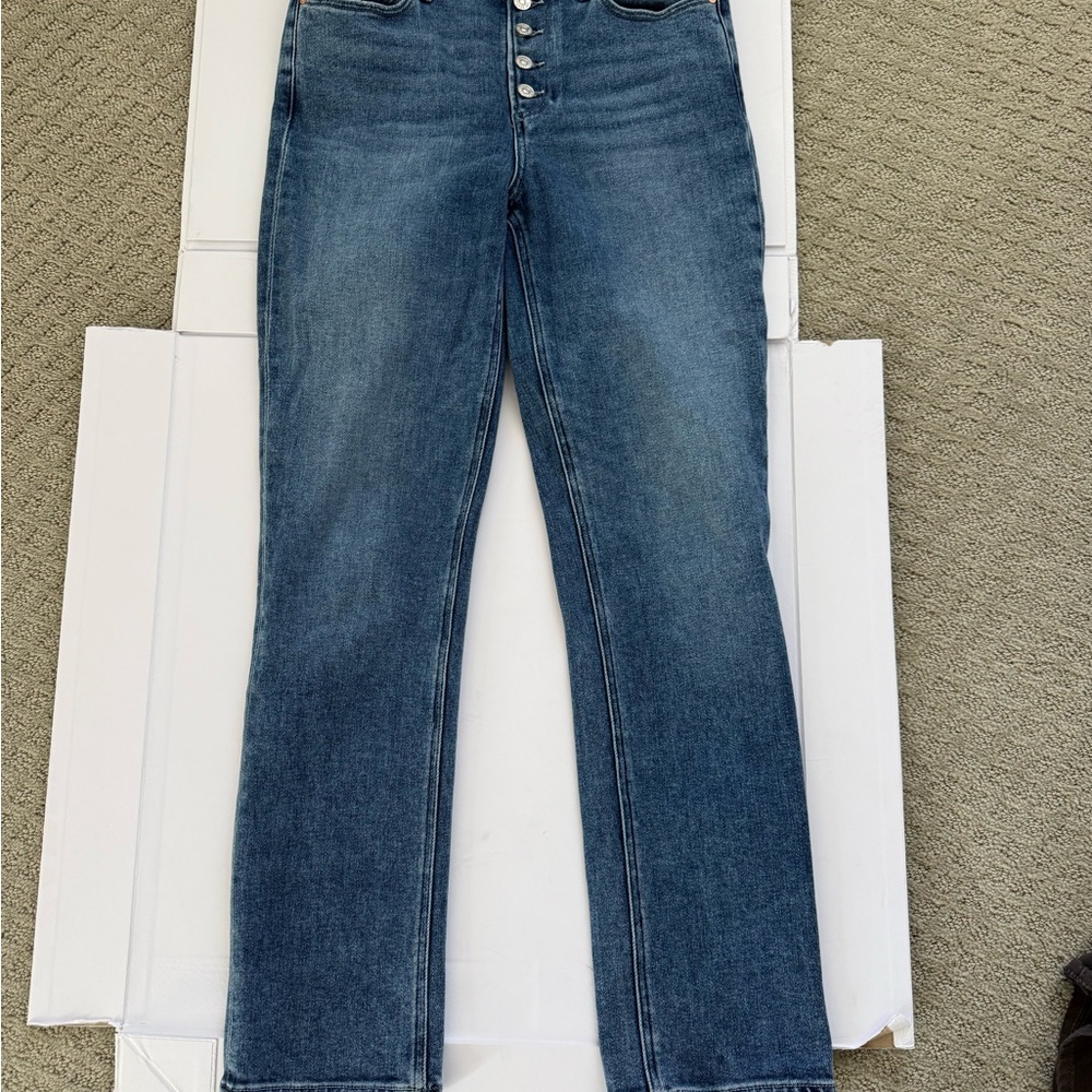 PAIGE Classic Blue Straight Leg Jeans